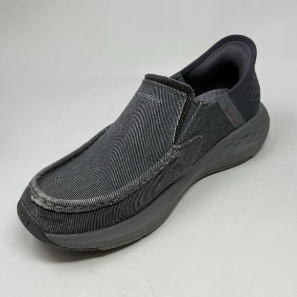 Skechers Parson Dewitt Slip Ins Shoes Mens 8.5 WW Extra Wide Fit Gray Comfort main image 5